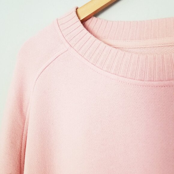 Aerie Down to Earth Slouchy Oversized Crewneck Pullover Sweatshirt Pink XL $69 - Picture 6 of 15